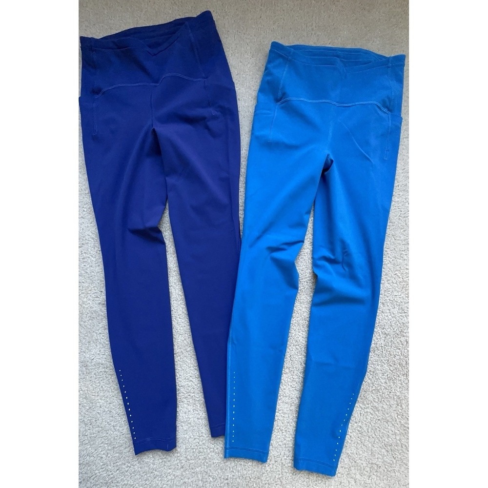 NEW 2PC-Lululemon Swift Speed HR Leggings Luxtreme Size 6 Blue Inseam 27-28"